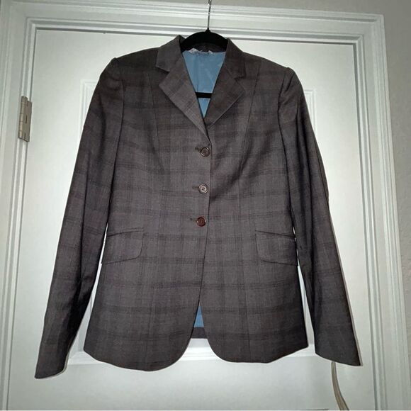 New, The Tailored Sportsman Plaid Print Slim Fit 3 Button Front Riding Blazer - Picture 1 of 14